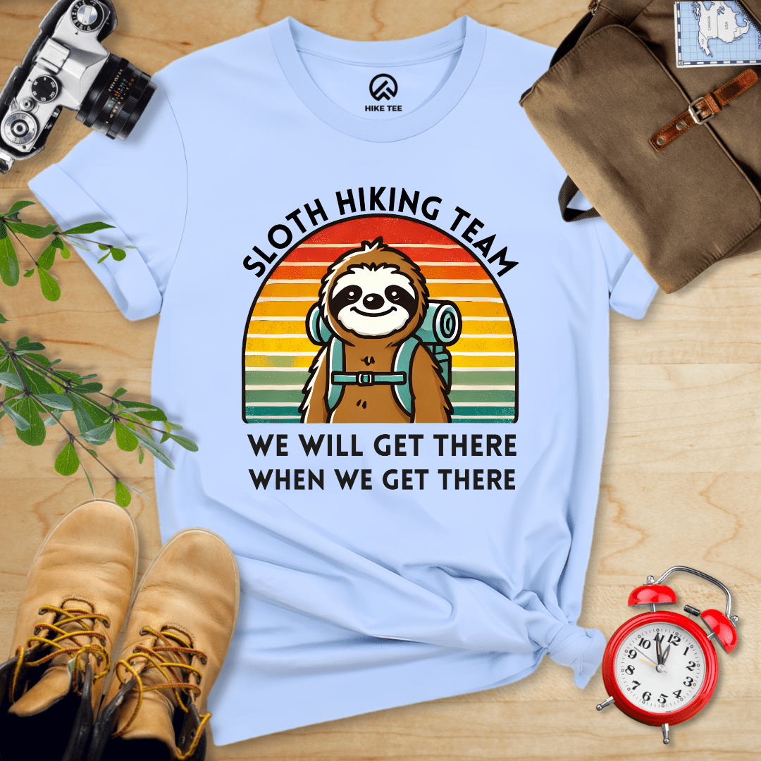 Hike Tee T-Shirt Baby Blue / S Sloth Hiking Team Shirt