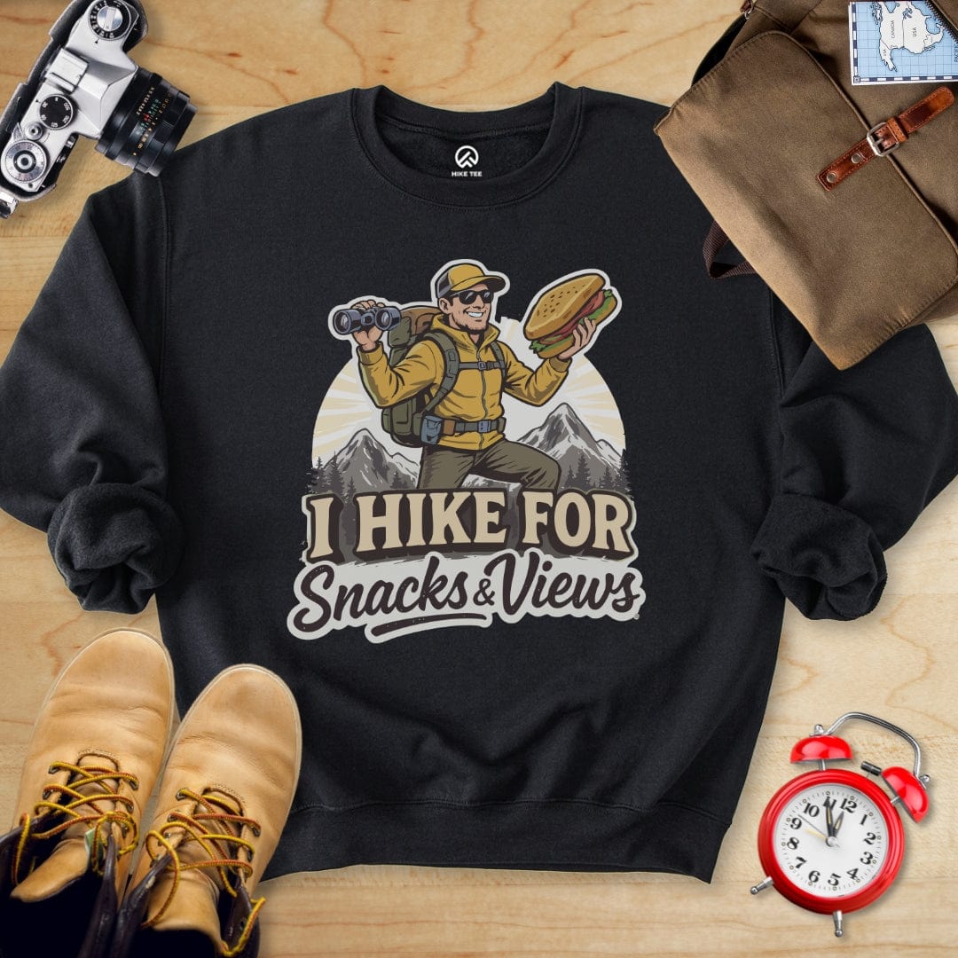 Hike Tee Sweatshirt S / Black Snack and Views Sweatshirt