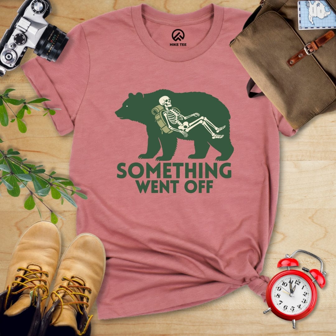 Hike Tee T-Shirt Heather Mauve / S Something Went Off Bear Shirt
