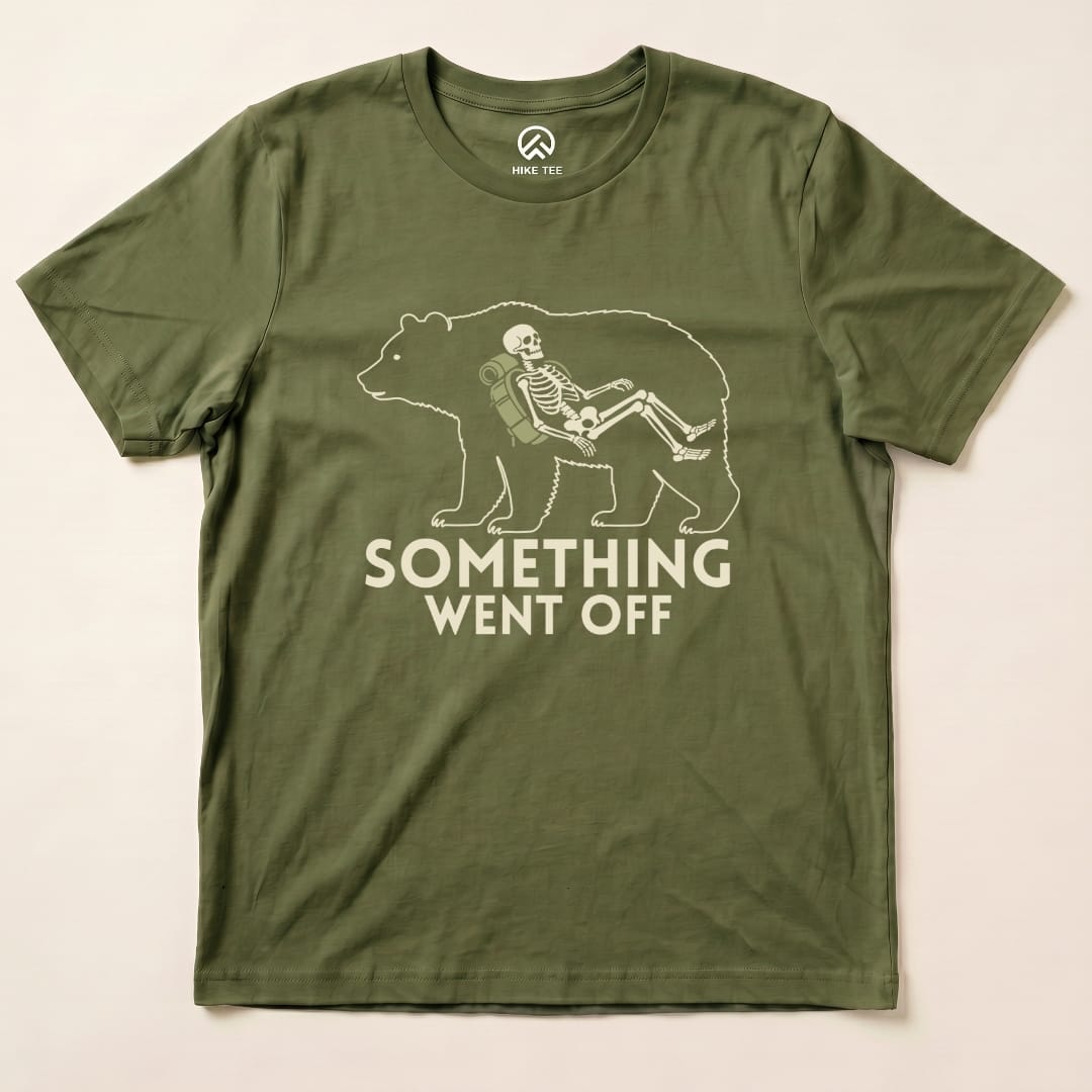 Hike Tee T-Shirt Military Green / S Something Went Off Bear Shirt
