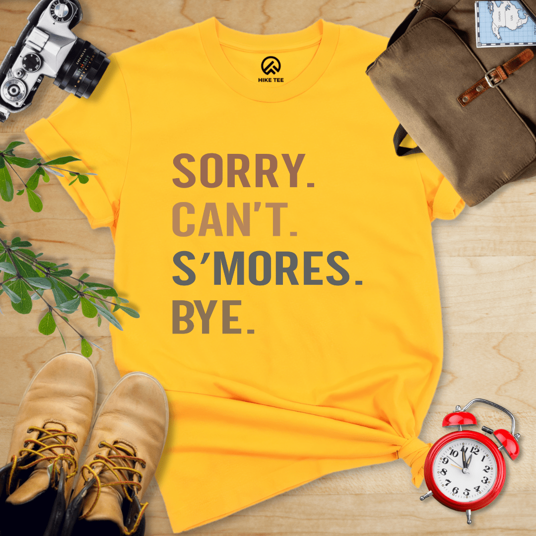 Hike Tee T-Shirt Gold / S Sorry, S'mores, Bye Shirt