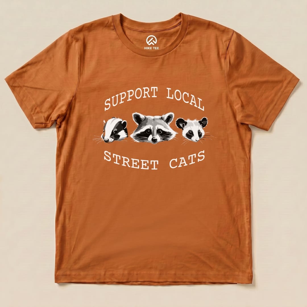 Street Cats Possum Raccoon Shirt Hike Tee T-Shirt Autumn / S