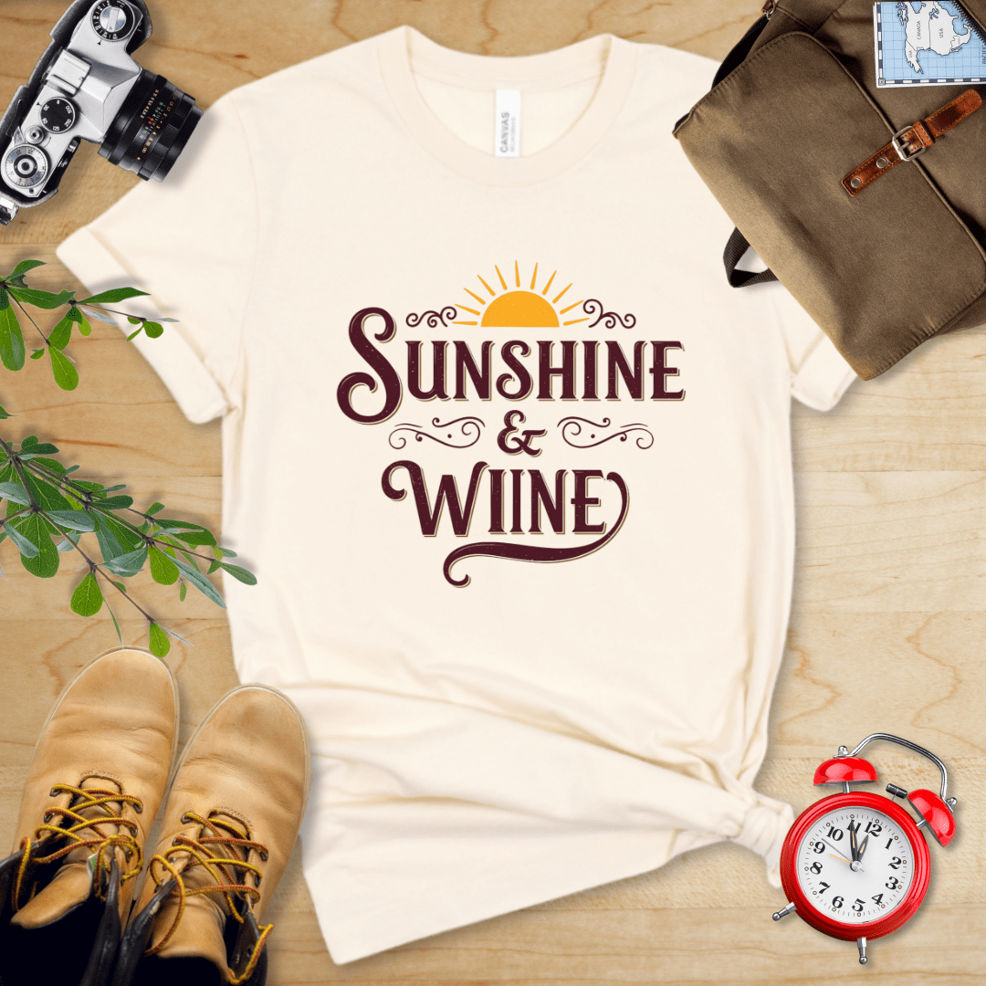 Hike Tee T-Shirt Natural / S Sunshine and Wine Shirt