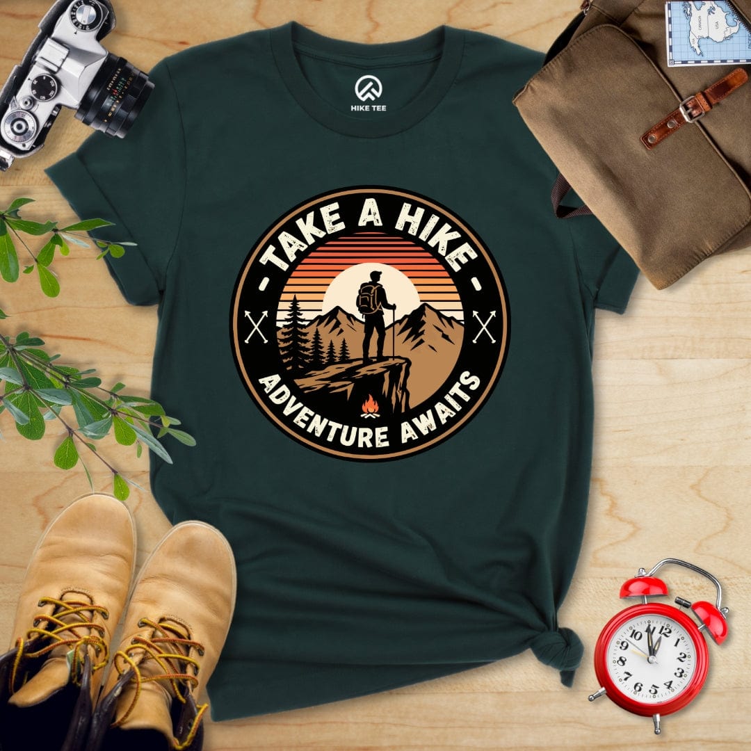 Hike Tee T-Shirt Forest / S Take a Hike Retro Shirt
