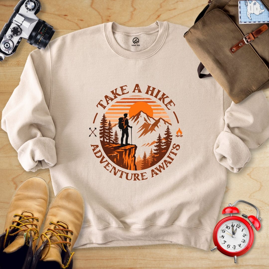 Hike Tee Sweatshirt S / Sand Take a Hike Sunset Sweatshirt