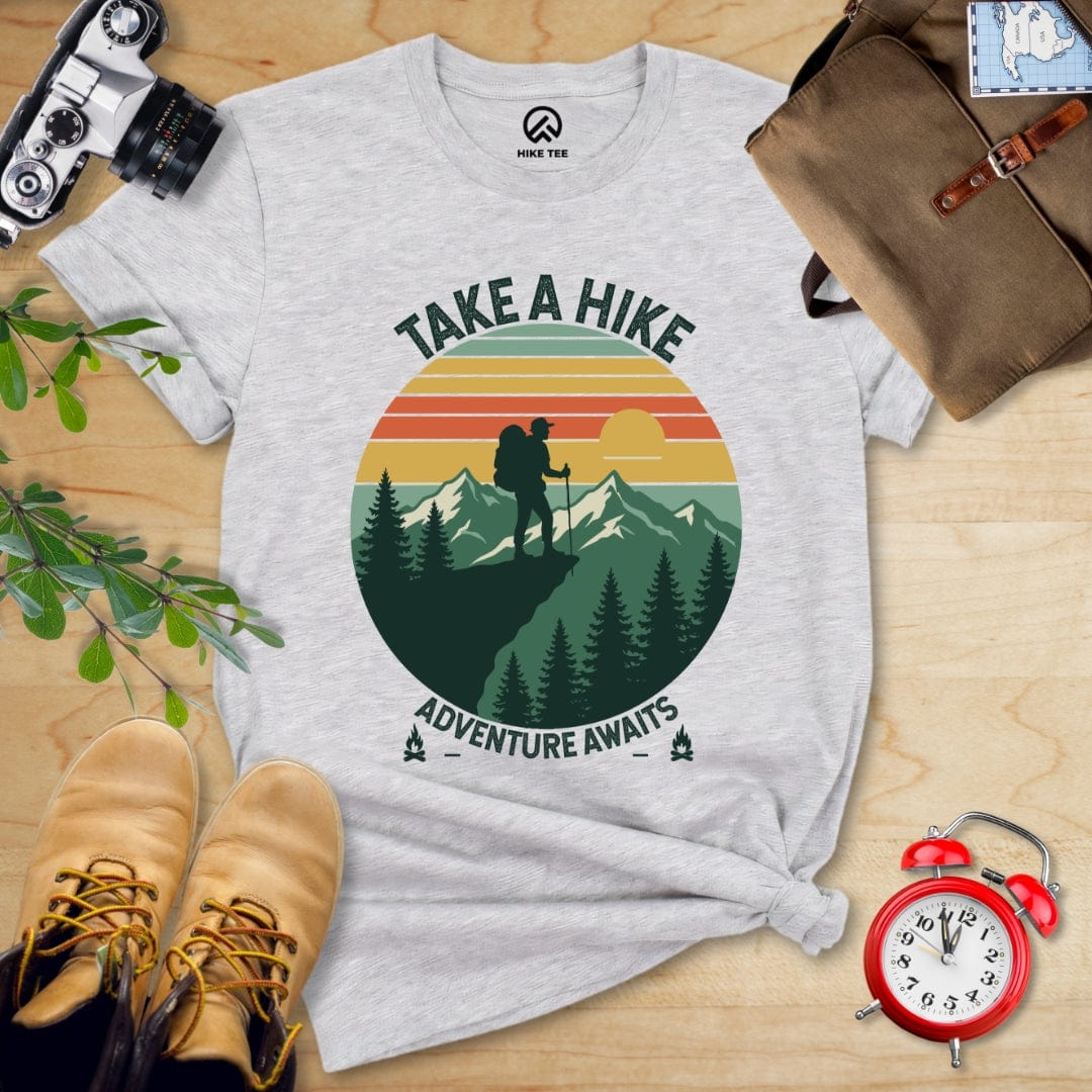Hike Tee T-Shirt Athletic Heather / S Take a Hike Vinrage Shirt