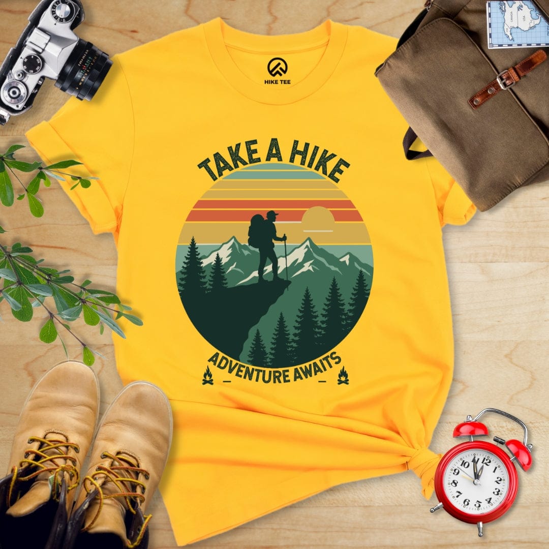 Hike Tee T-Shirt Gold / S Take a Hike Vinrage Shirt