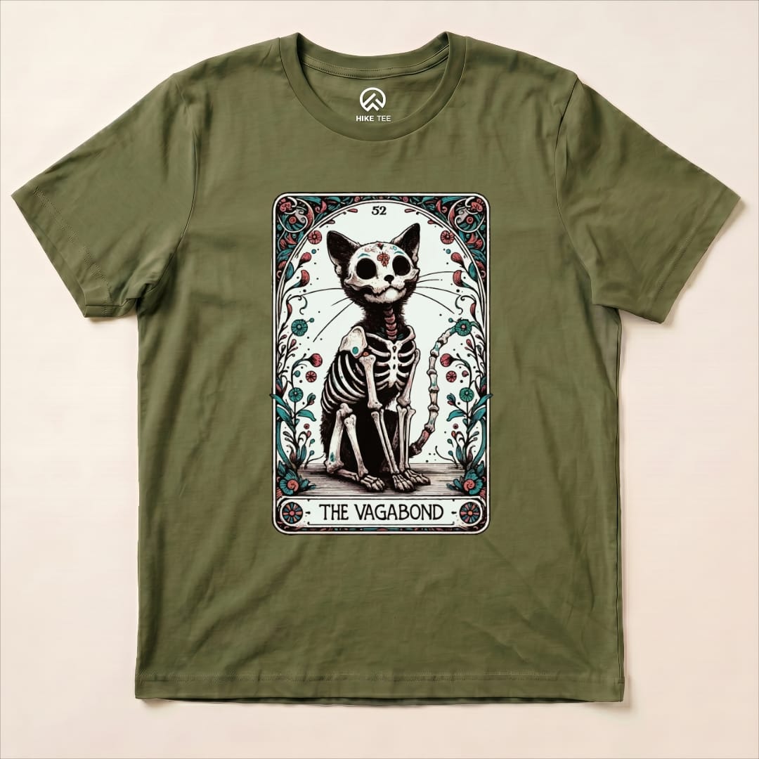 Tarrot Cat Vagabond Shirt Hike Tee T-Shirt Military Green / S