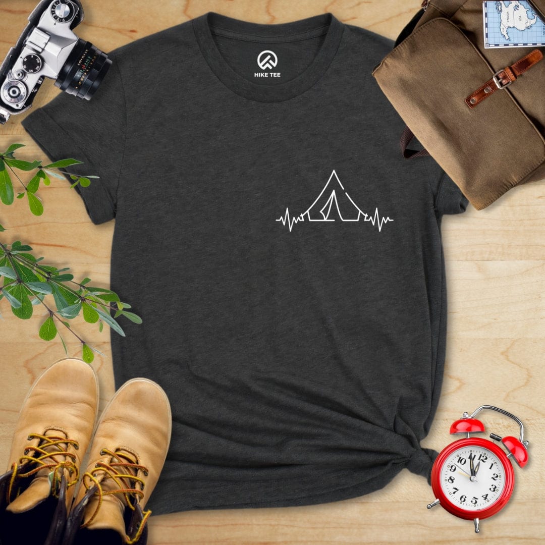 Hike Tee T-Shirt Dark Grey Heather / S Tent Heart Rate Shirt
