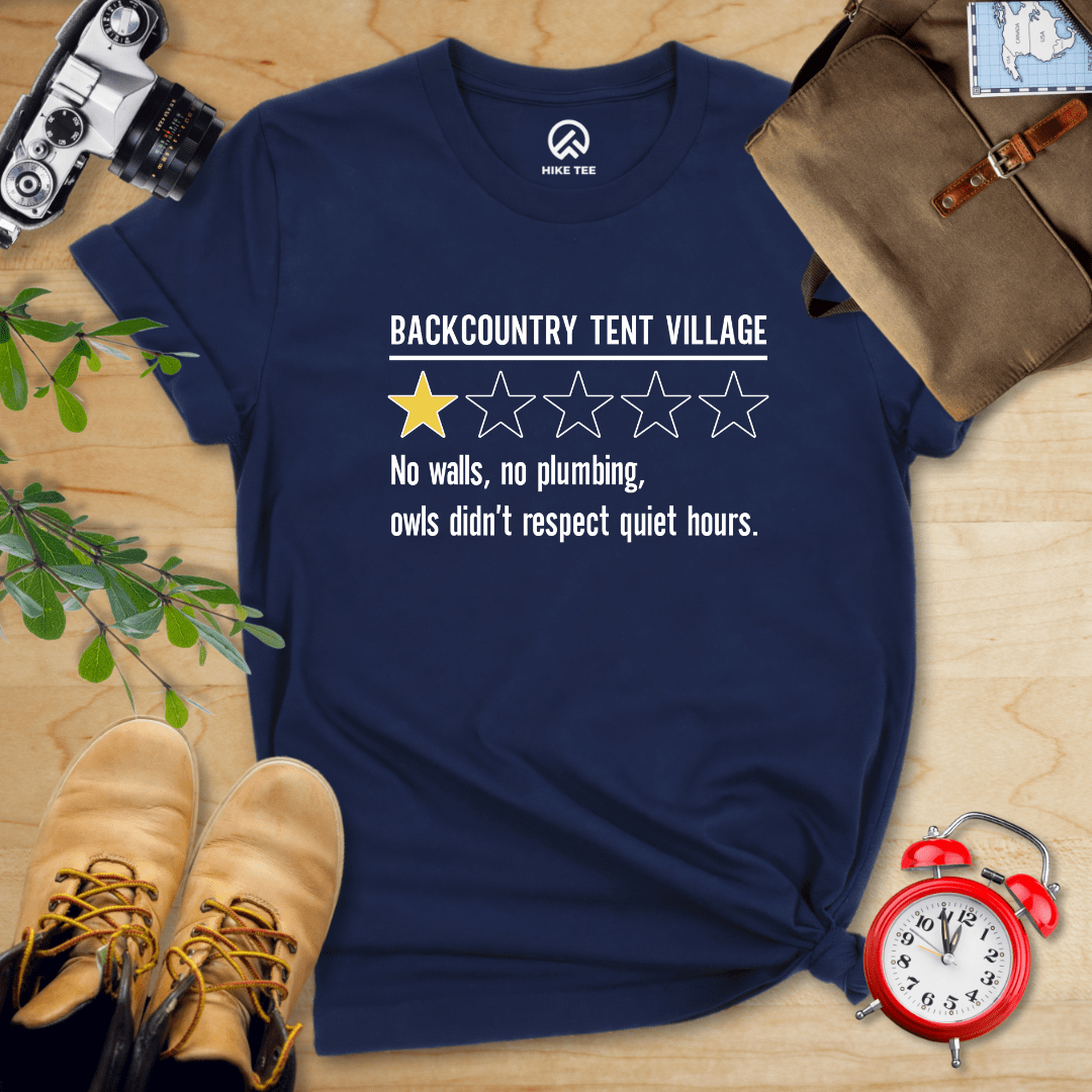 Hike Tee T-Shirt Navy / S Tent Village Review Shirt