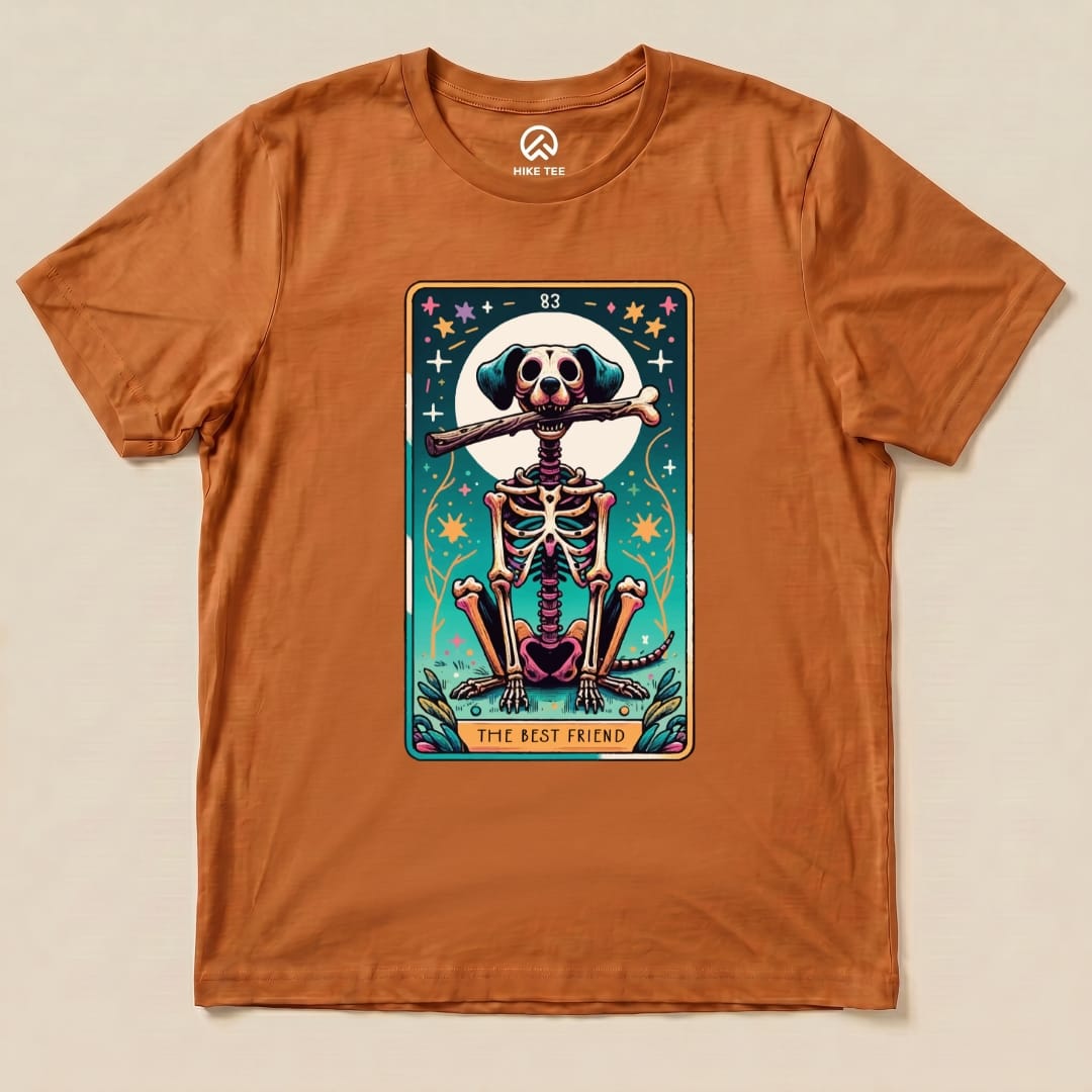 Th Best Friend Tarot Card Dog Shirt Hike Tee T-Shirt Autumn / S