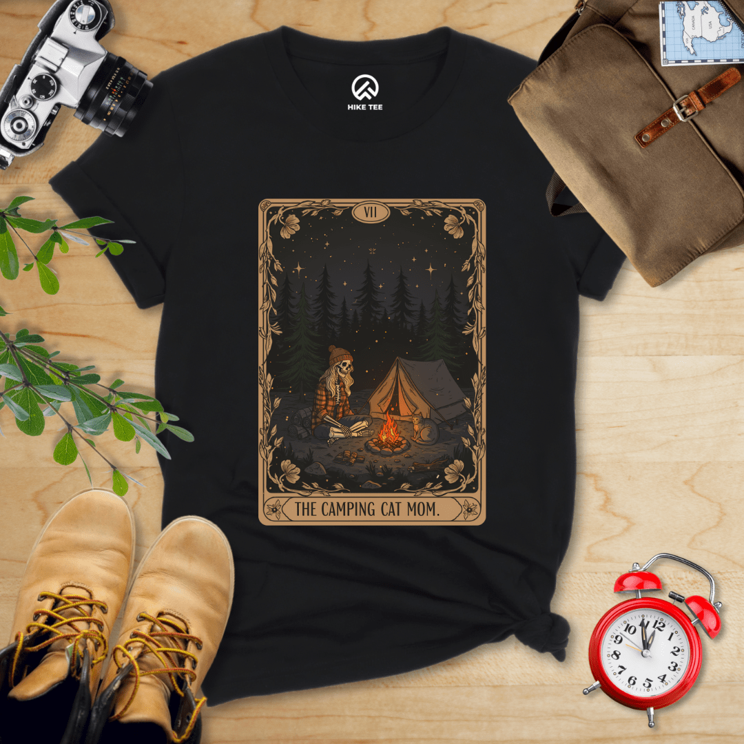 Hike Tee T-Shirt Black / S The Camping Cat Mom Shirt