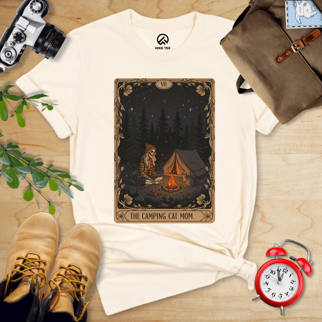 Hike Tee T-Shirt Natural / S The Camping Cat Mom Shirt