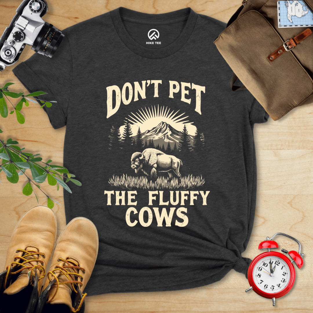 Hike Tee T-Shirt Dark Grey Heather / S The Fluffy Cow Shirt