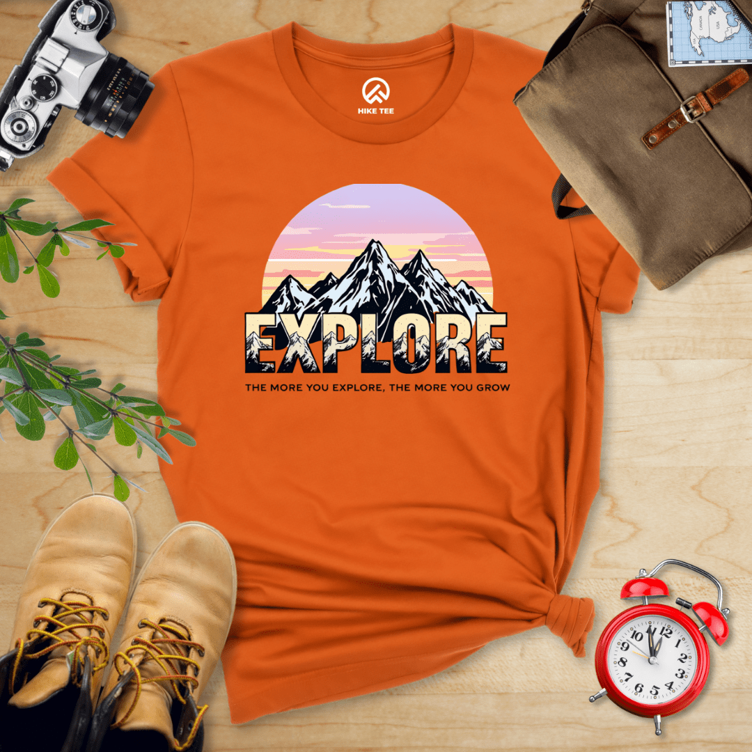 Hike Tee T-Shirt Autumn / S The More You Explore The More You Grow Shirt