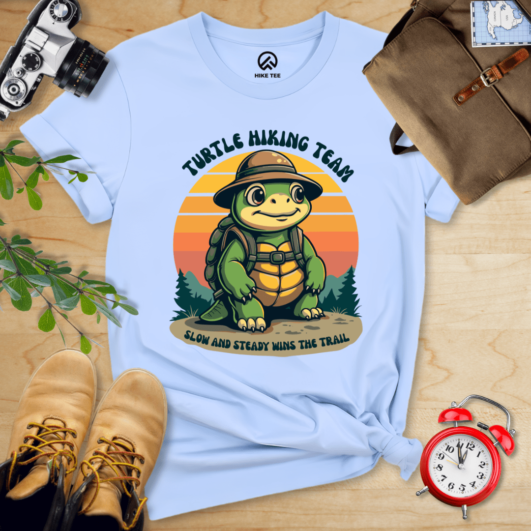 Hike Tee T-Shirt Baby Blue / S Turtle Hiking Team Shirt
