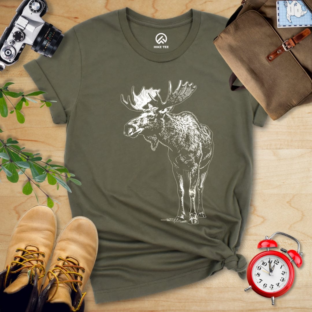 Hike Tee T-Shirt Military Green / S Vintage Moose Shirt