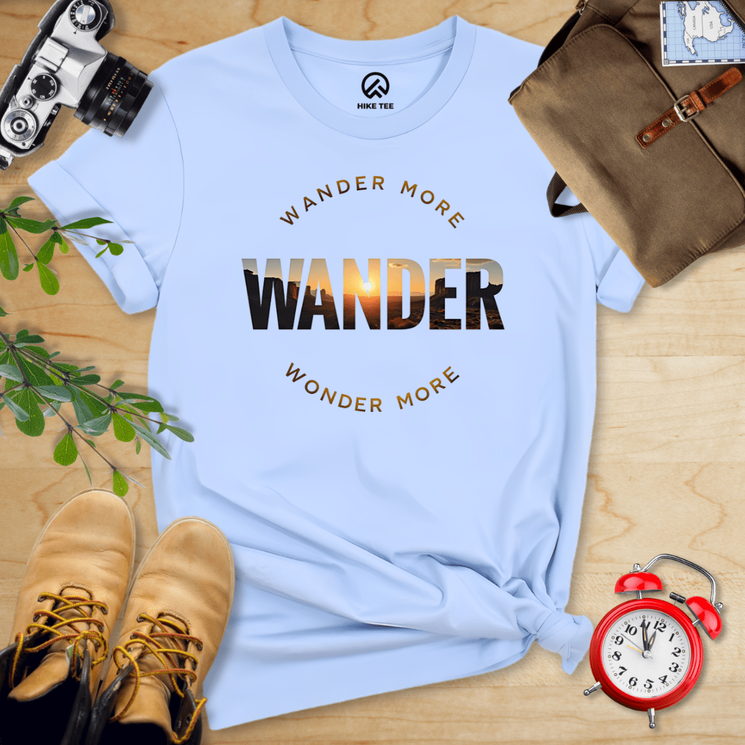 Hike Tee T-Shirt Baby Blue / S Wander More Shirt