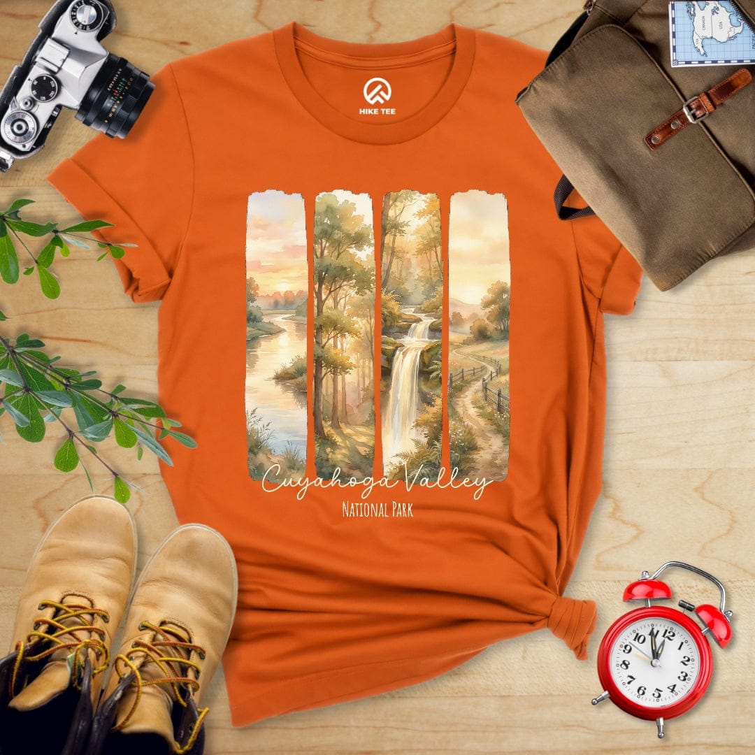 Hike Tee T-Shirt Autumn / S Watercolor Cuyahoga Valley National Park Shirt