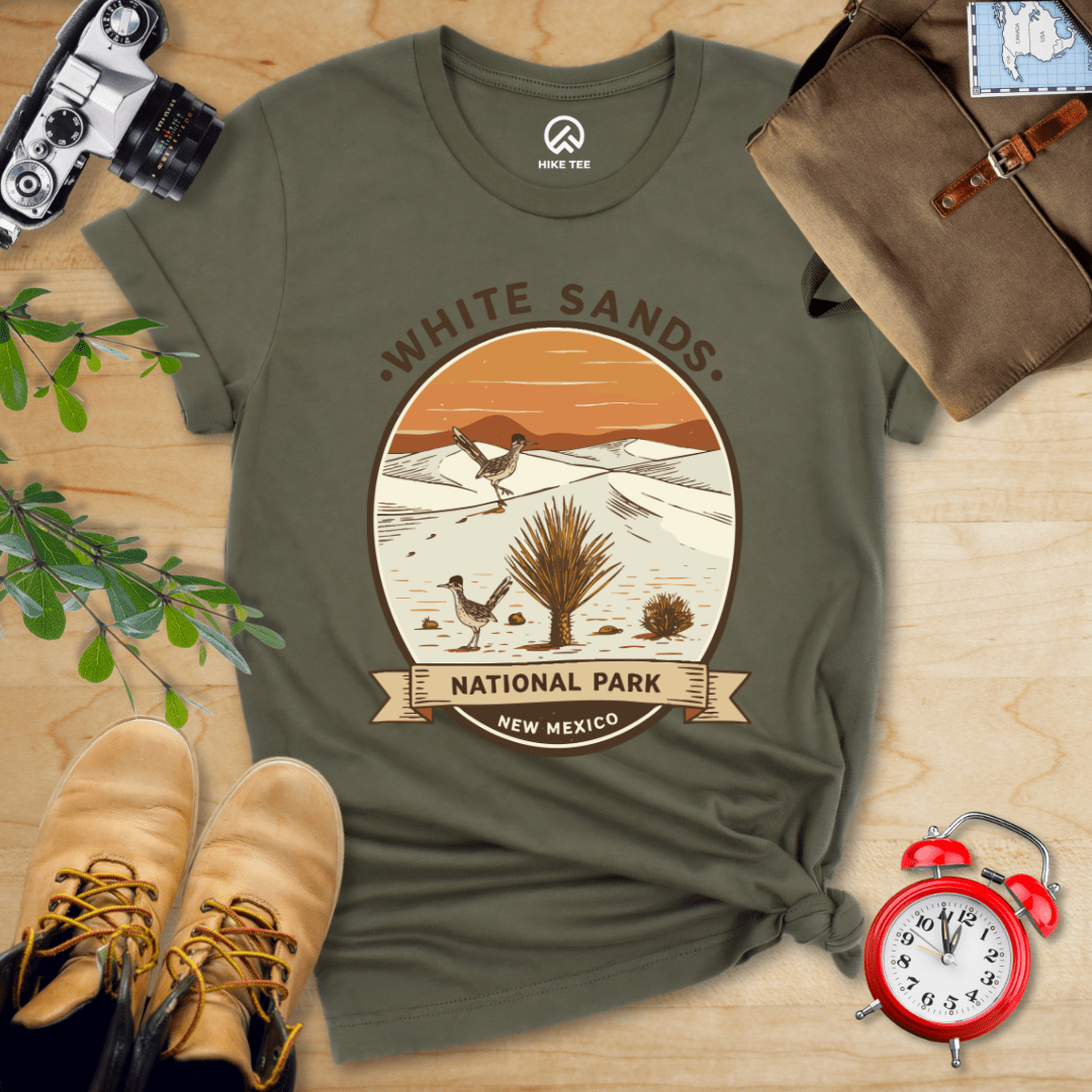 Hike Tee T-Shirt Military Green / S White Sands National Park Shirt