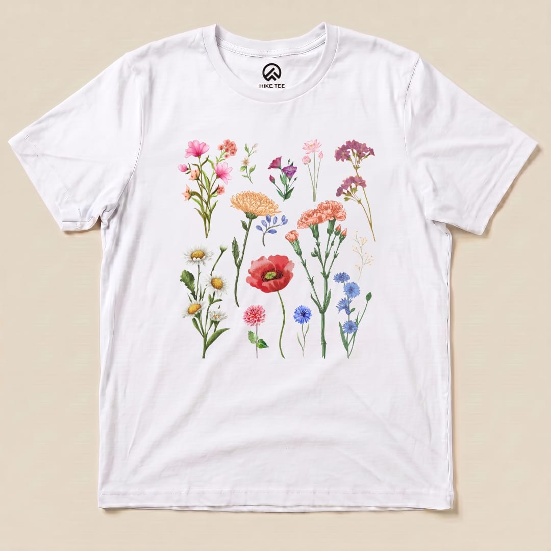 Hike Tee T-Shirt White / S Wild Flowers Shirt
