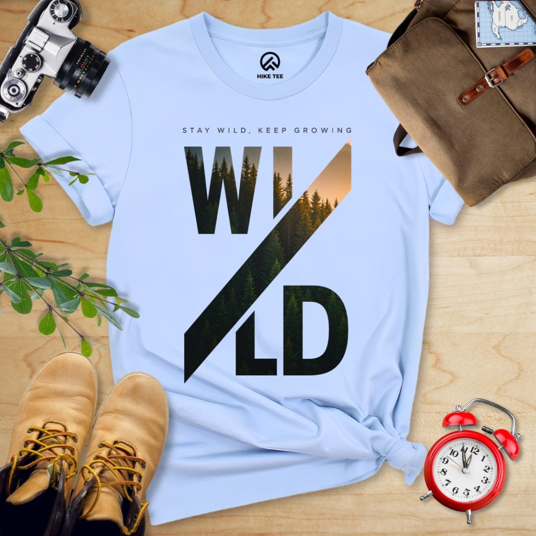 Hike Tee T-Shirt Baby Blue / S Wild Shirt