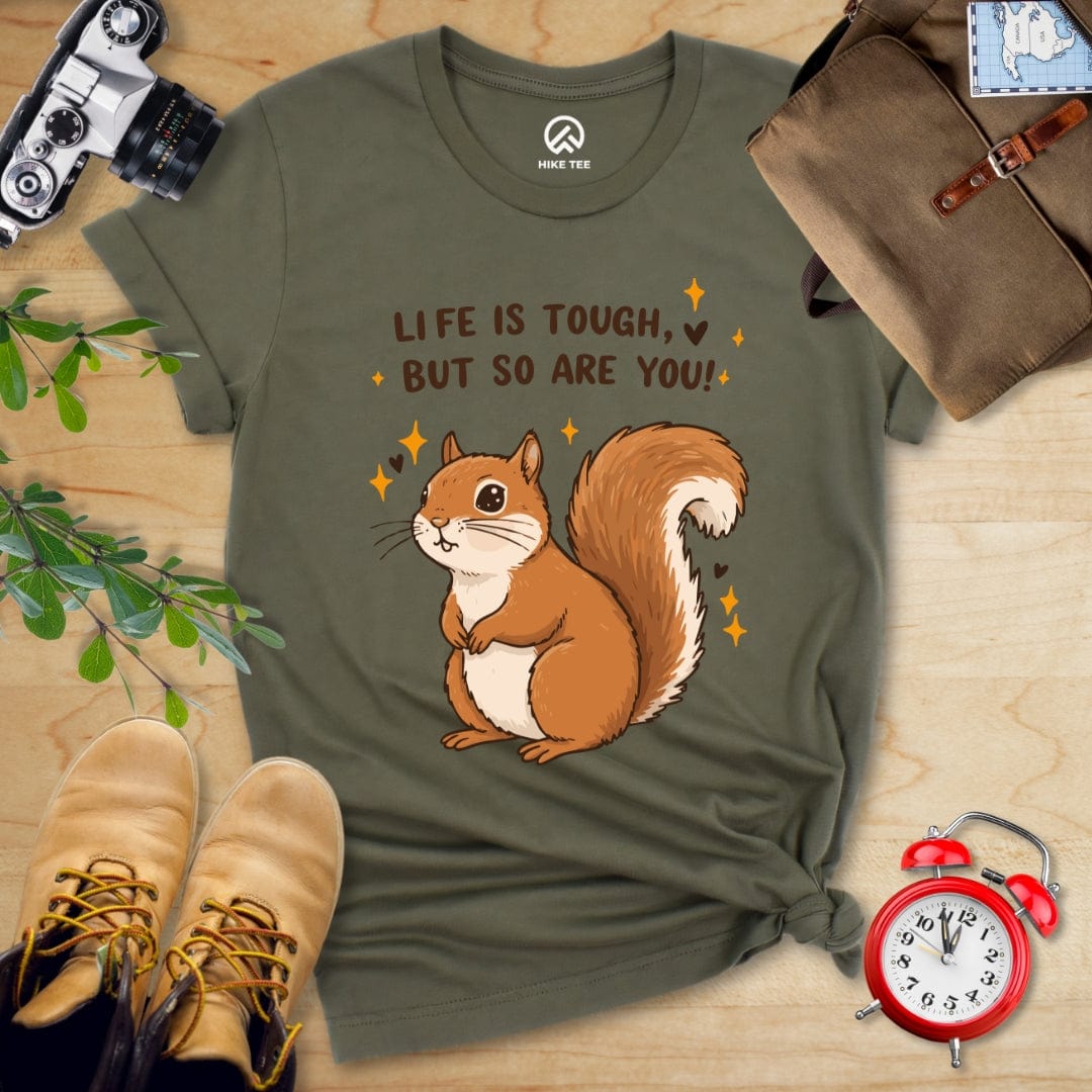Hike Tee T-Shirt Military Green / S You Are Tough Shirt