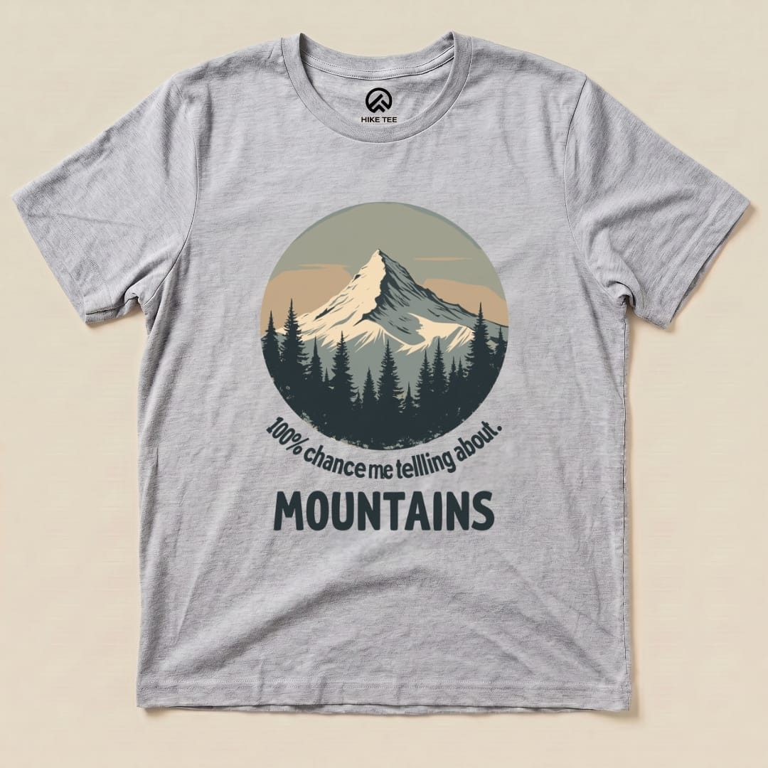 100% Chance Shirt Hike Tee T-Shirt Athletic Heather / S