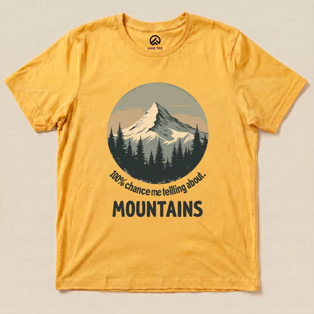 100% Chance Shirt Hike Tee T-Shirt Gold / S