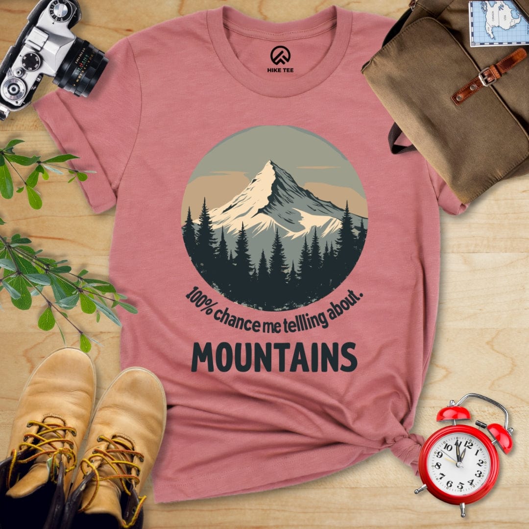 Hike Tee T-Shirt Heather Mauve / S 100% Chance Shirt
