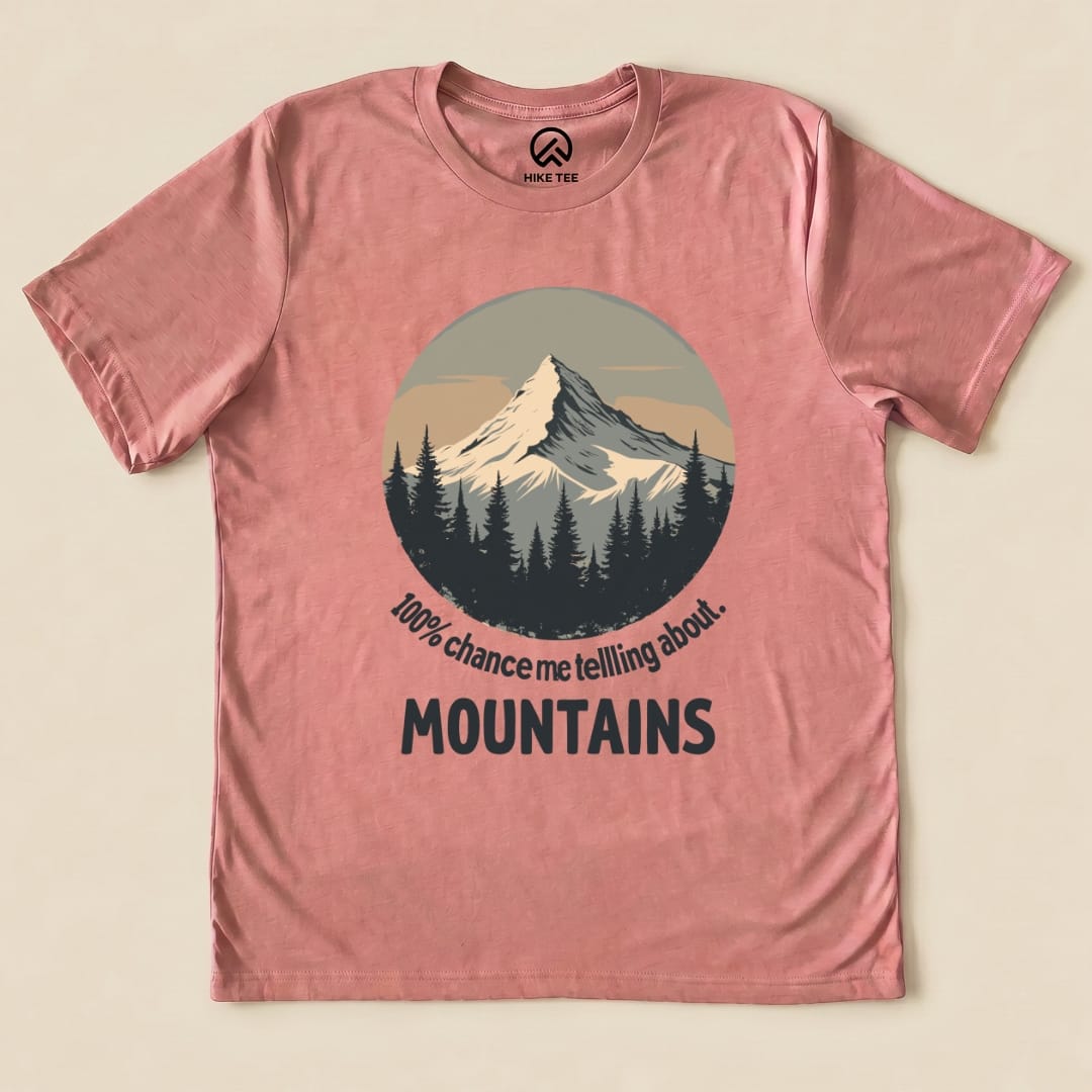 100% Chance Shirt Hike Tee T-Shirt Heather Mauve / S
