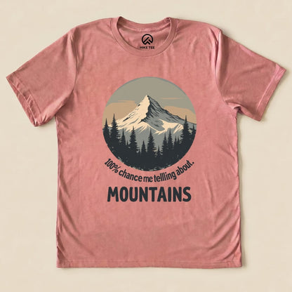 100% Chance Shirt Hike Tee T-Shirt Heather Mauve / S