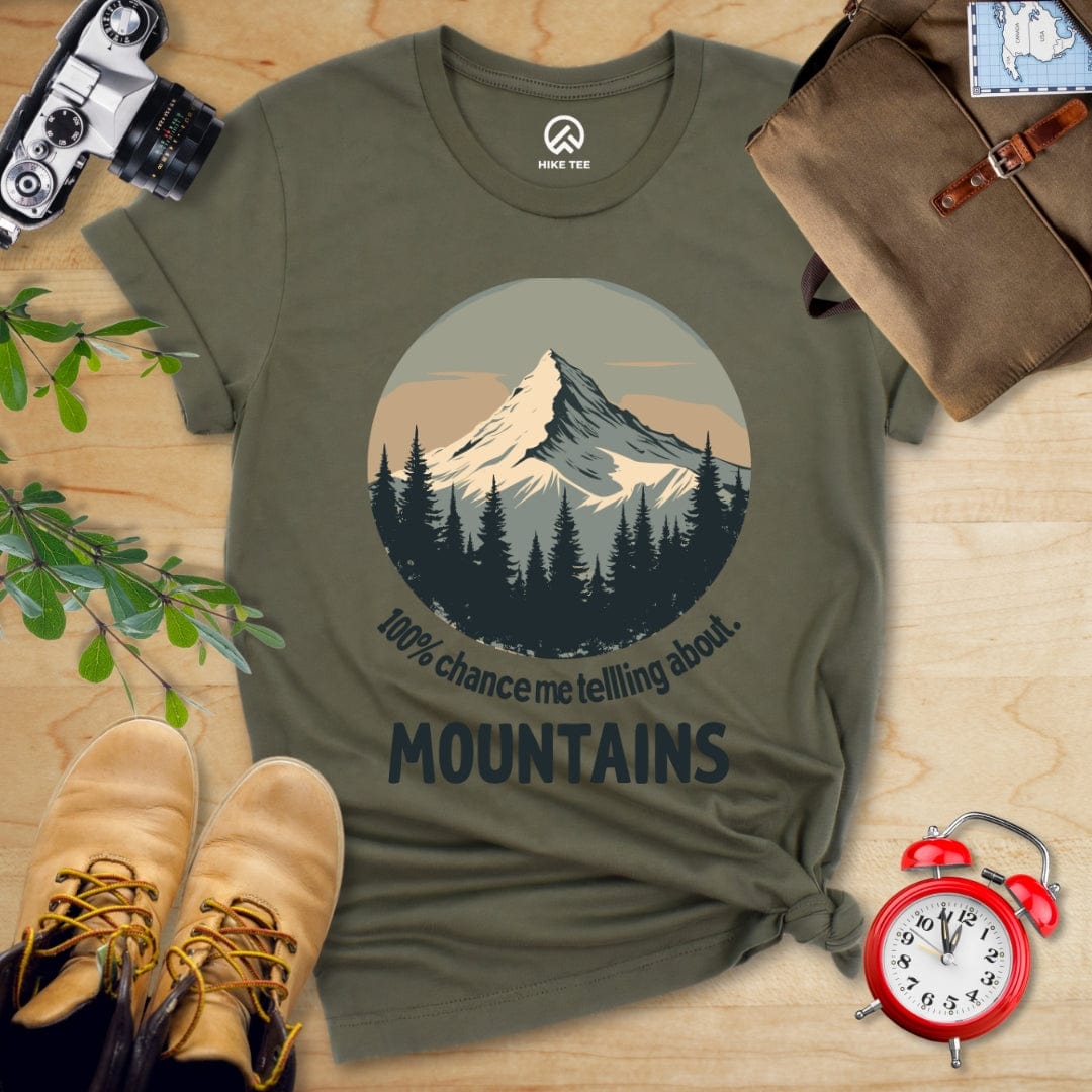 Hike Tee T-Shirt Military Green / S 100% Chance Shirt