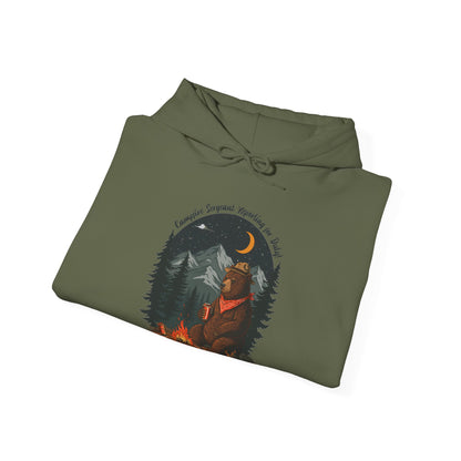 413_Bear At Campfire - Hoodie