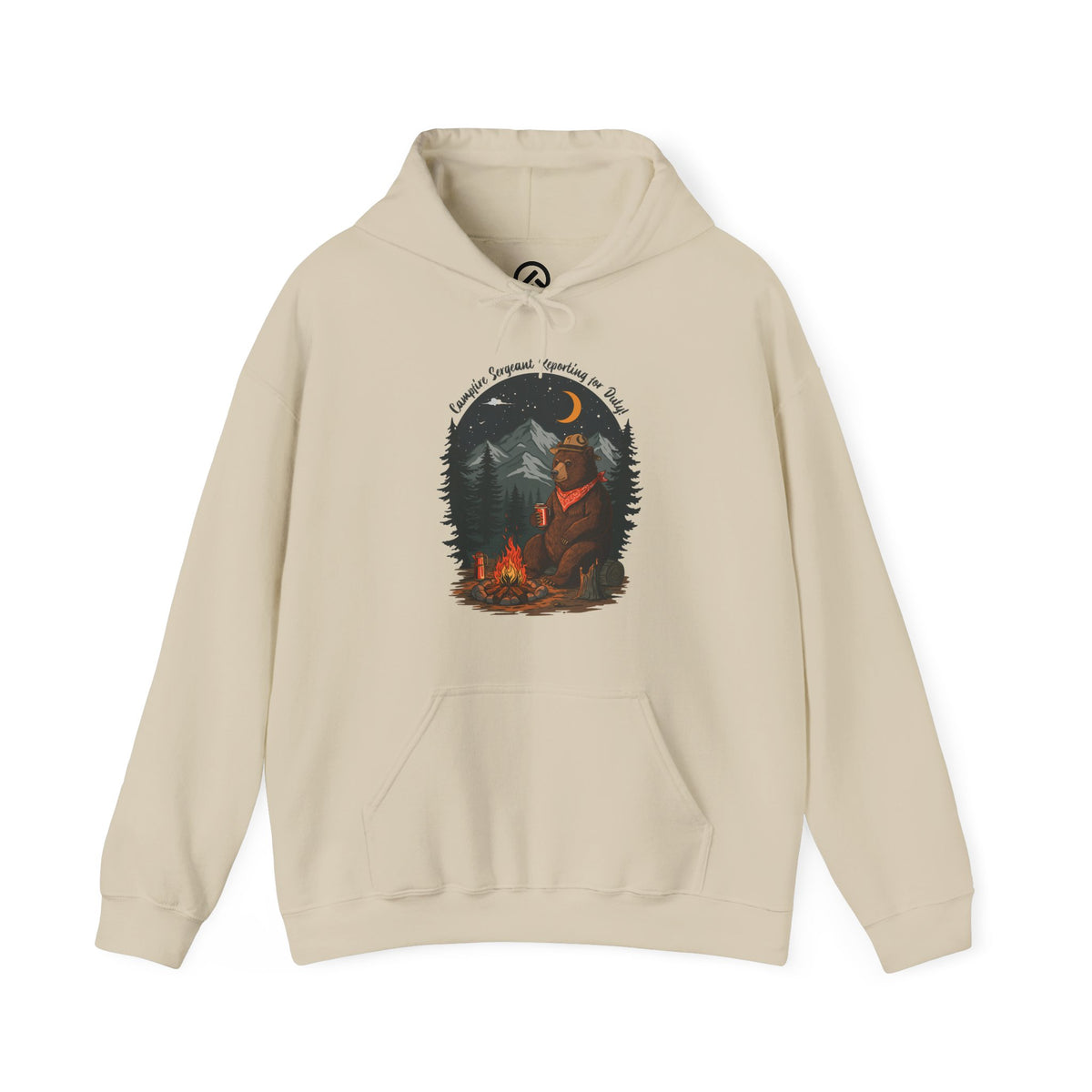 413_Bear At Campfire - Hoodie