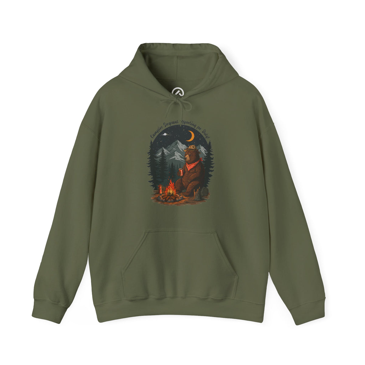 413_Bear At Campfire - Hoodie