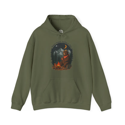 413_Bear At Campfire - Hoodie