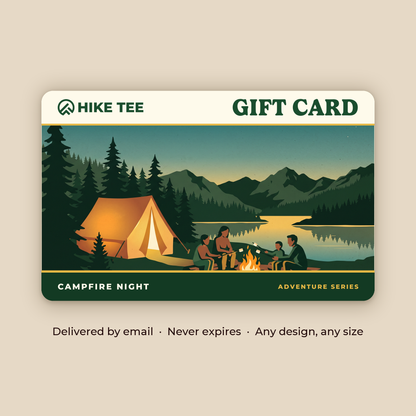 Hike Tee gift card - Campfire Night camping design