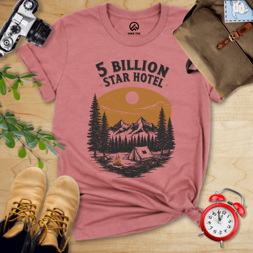Hike Tee T-Shirt Heather Mauve / S 5 Billion Star Hotel Shirt
