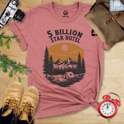 Hike Tee T-Shirt Heather Mauve / S 5 Billion Star Hotel Shirt