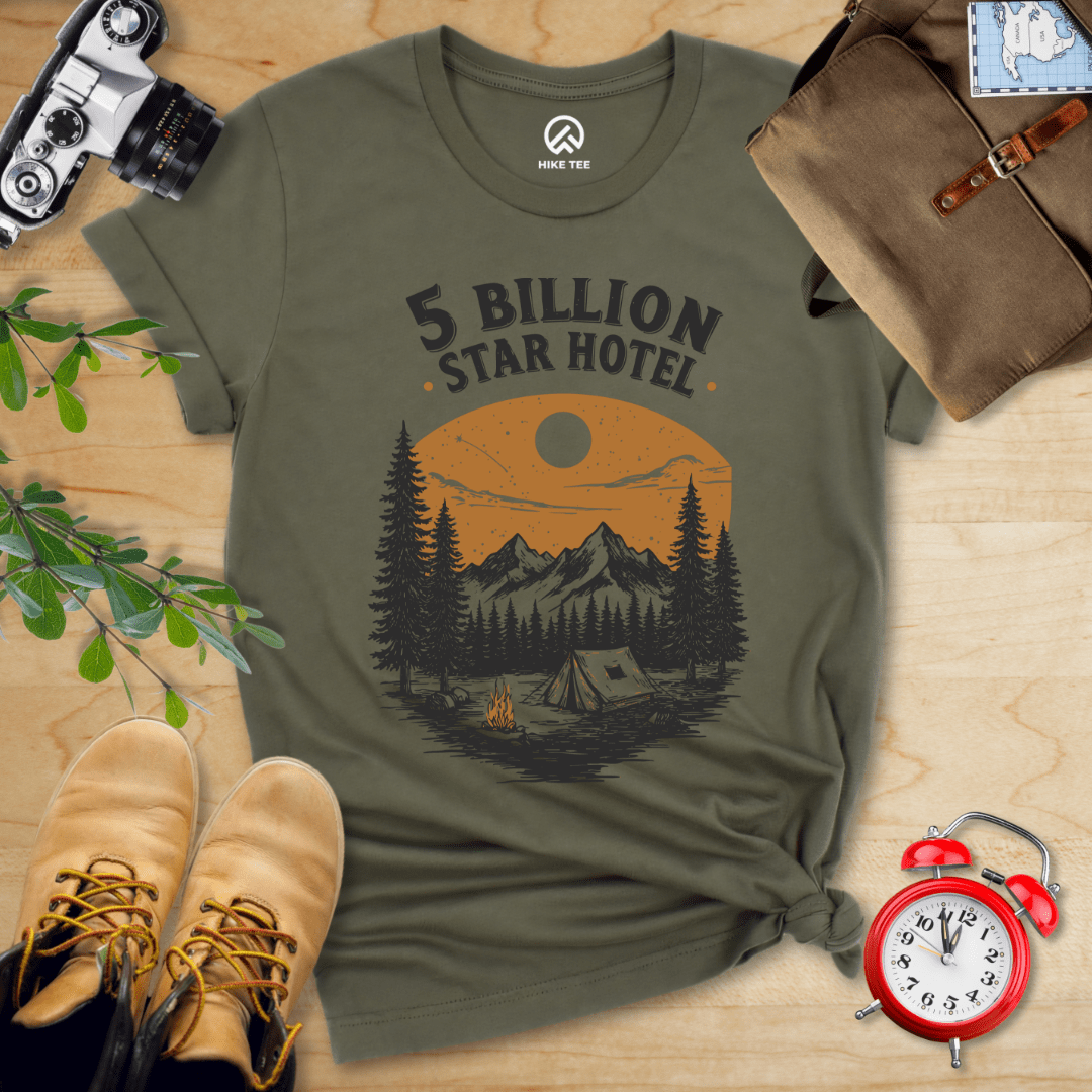 Hike Tee T-Shirt Military Green / S 5 Billion Star Hotel Shirt