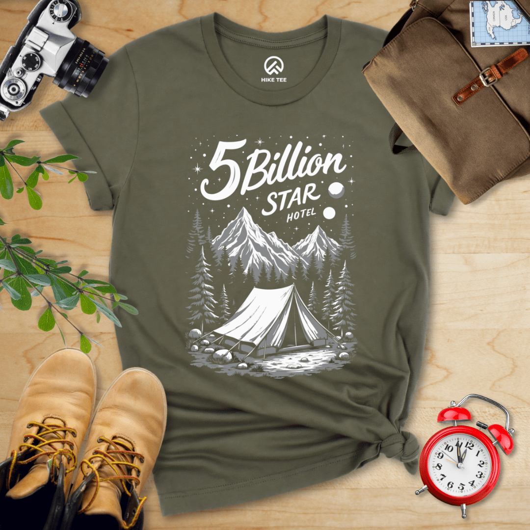 Hike Tee T-Shirt Military Green / S 5 Billion Star Hotel Shirt