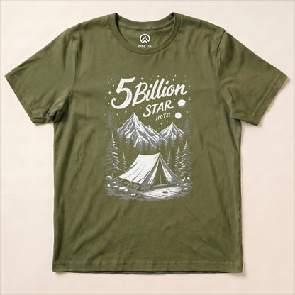 5 Billion Star Hotel Shirt Hike Tee T-Shirt Military Green / S