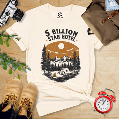 Hike Tee T-Shirt Natural / S 5 Billion Star Hotel Shirt