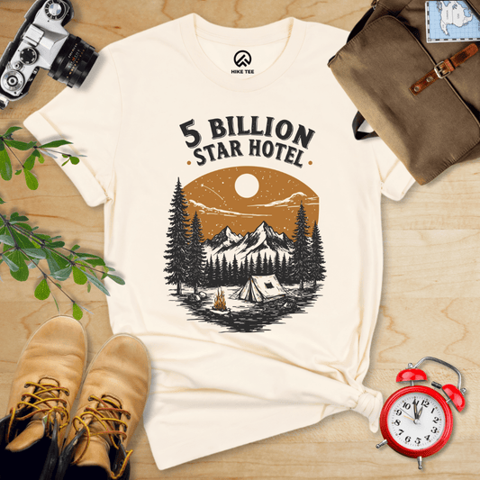 Hike Tee T-Shirt Natural / S 5 Billion Star Hotel Shirt
