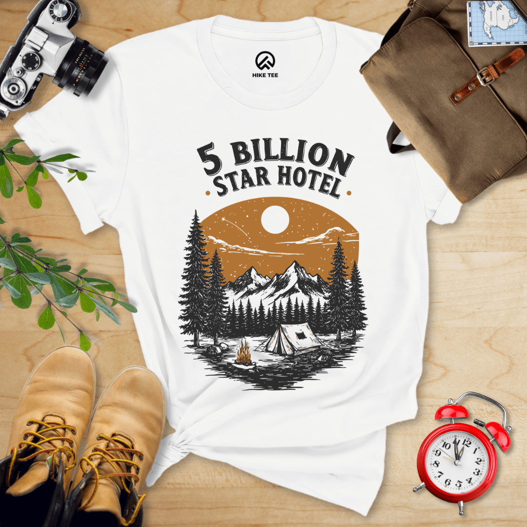 Hike Tee T-Shirt White / S 5 Billion Star Hotel Shirt