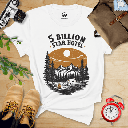 Hike Tee T-Shirt White / S 5 Billion Star Hotel Shirt