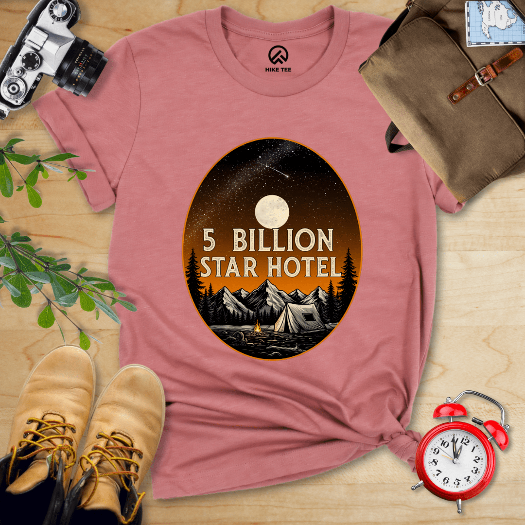 Hike Tee T-Shirt Heather Mauve / S 5 Billion Star Hotel