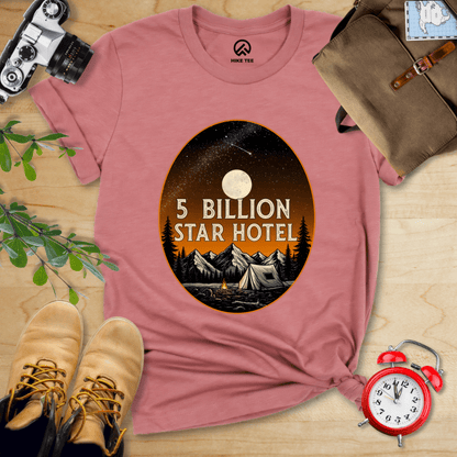 Hike Tee T-Shirt Heather Mauve / S 5 Billion Star Hotel