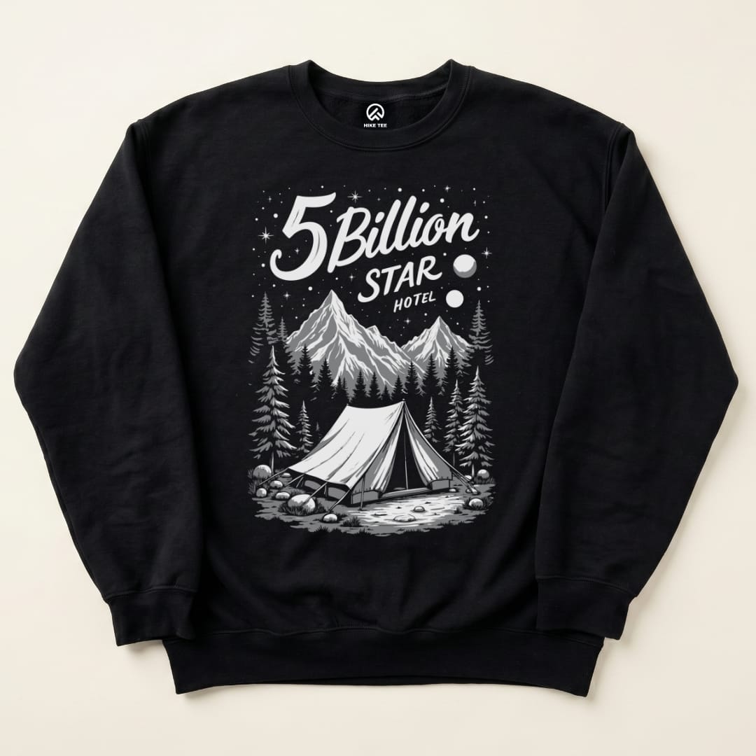 5 Billion Star Sweatshirt Hike Tee Sweatshirt Black / S
